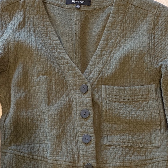 Madewell Green Diamond Jacquard Coverall Jumpsuit - XXS - Picture 4 of 9